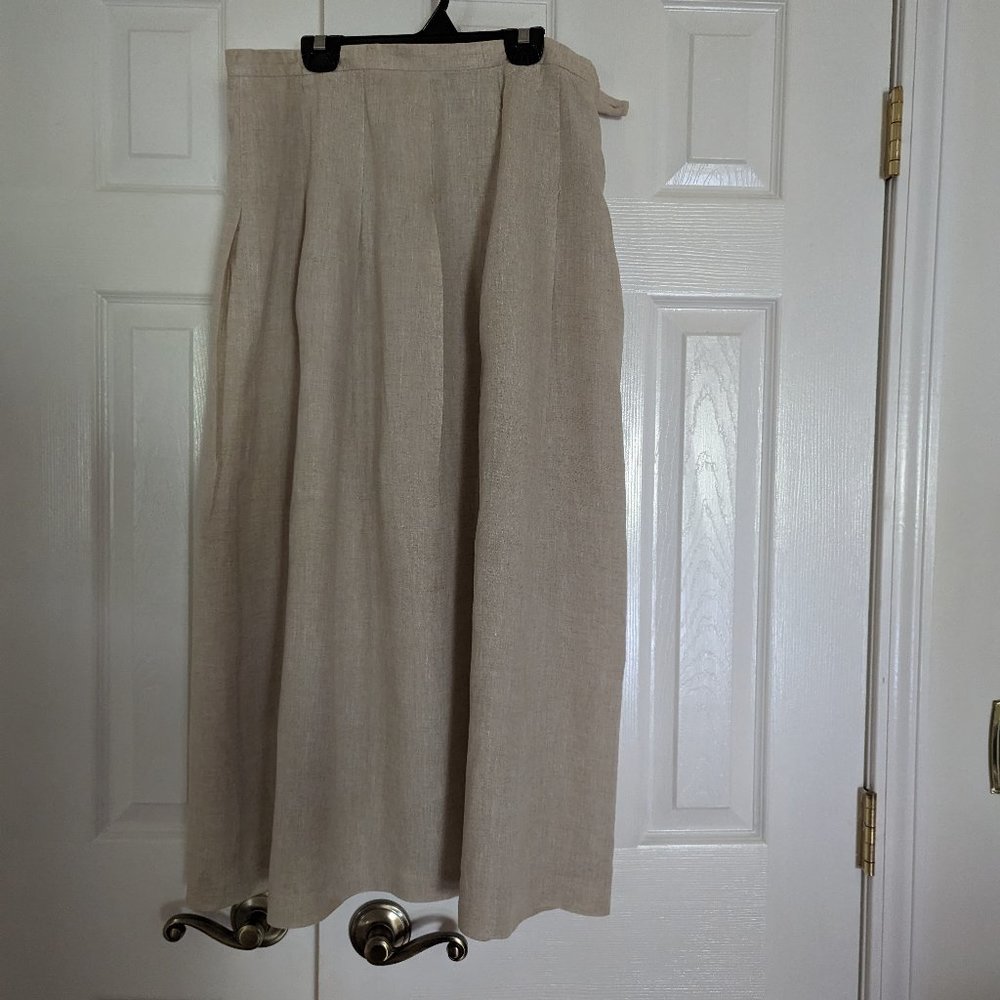 Talbots linen petite skirt